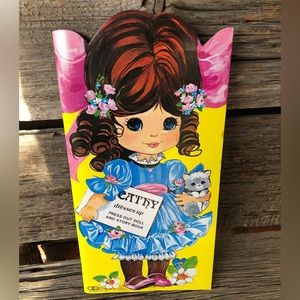 Cathy Dresses Up Press-out Doll and storybook Paper doll 1972 Vtg 70s kid unused